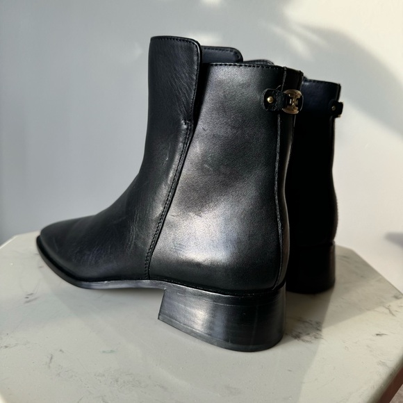 Sam Edelman Womens Thatcher Black Leather Square Toe Ankle Boots US 6.5 EUR 36.5 - Picture 5 of 8